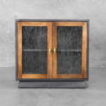 Jovan 38" Hutch with Textured Glass Doors