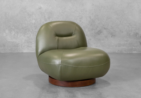 Petrie Chair in Green Bahama - Angle