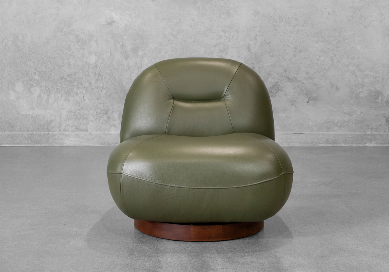 Petrie Chair in Green Bahama - Front Petrie Chair in Green Bahama - Front