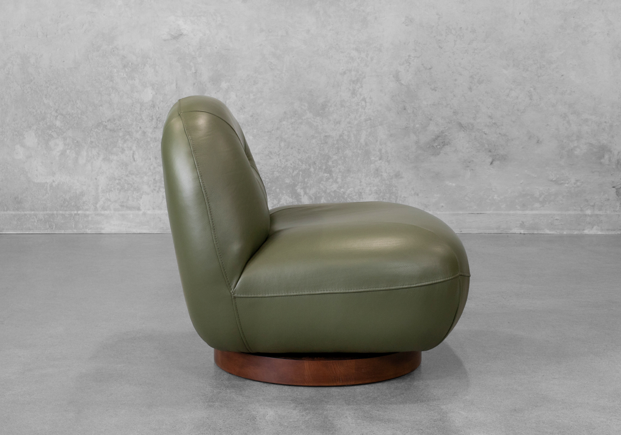 Petrie Chair in Green Bahama - Side