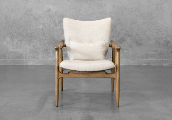 Tonio Accent Chair in Cream - Front