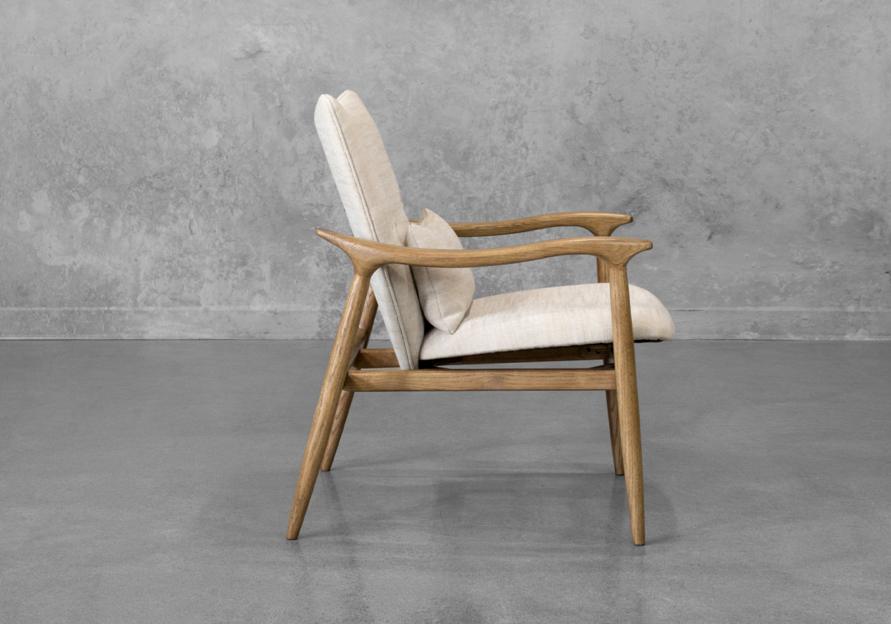 Tonio Accent Chair in Cream - Side