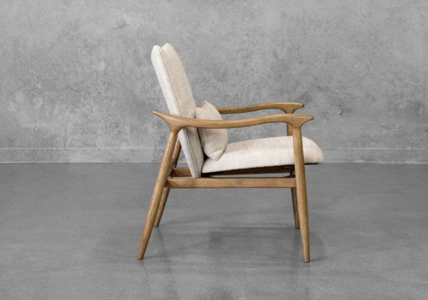 Tonio Accent Chair in Cream - Side